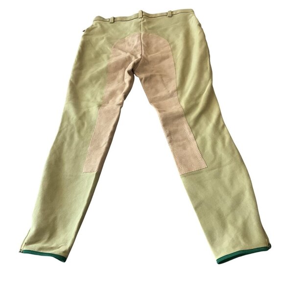 Devon-Aire Riding Breeches Khaki Equestrian Pants 32R Cotton/Spandex full seat - Picture 7 of 8